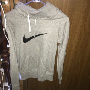 Gray Nike Cowl Neck Hoodie